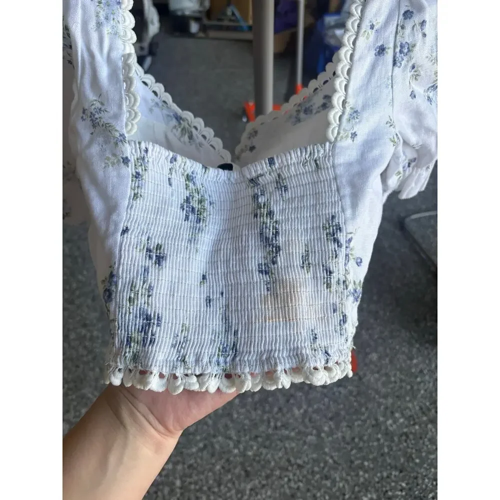 SZ 4 Reformation Simmie Linen Top Truly NWT